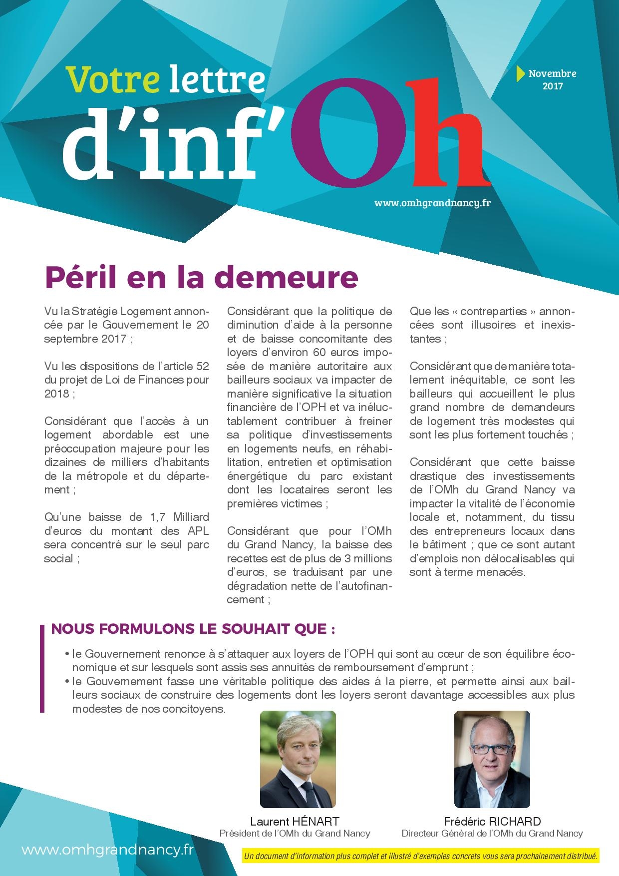 lettre infoh Nov