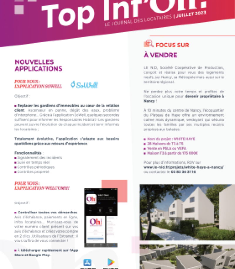 VOTRE LETTRE D'INF'OH