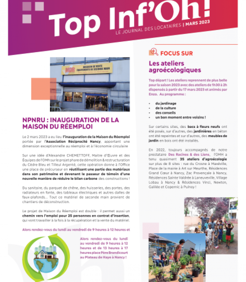 VOTRE LETTRE D'INF'OH